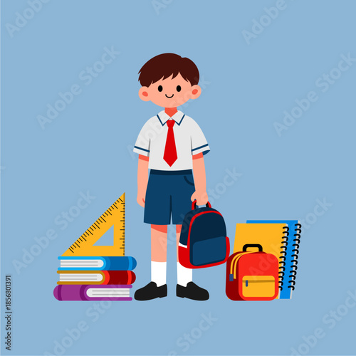 illustration of children returning to school