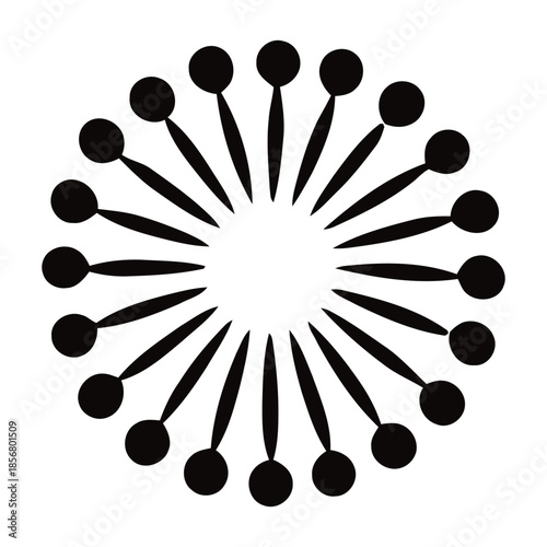 Black and white hand drawn sunburst or firework radial blast set illustration fireworks explosion set white black,  Hand drawn vector elements. 
