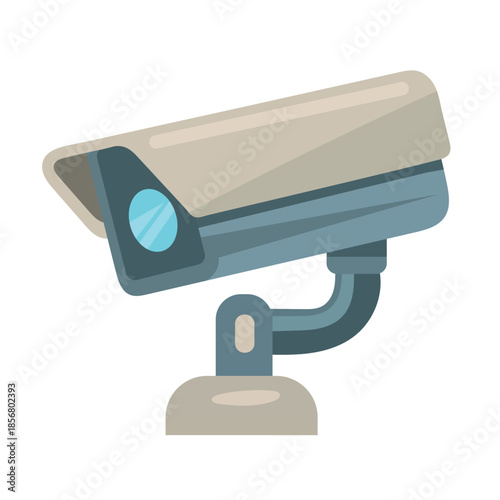 Surveillance camera. Detective. Flat vector clipart, illustration with isolated background.