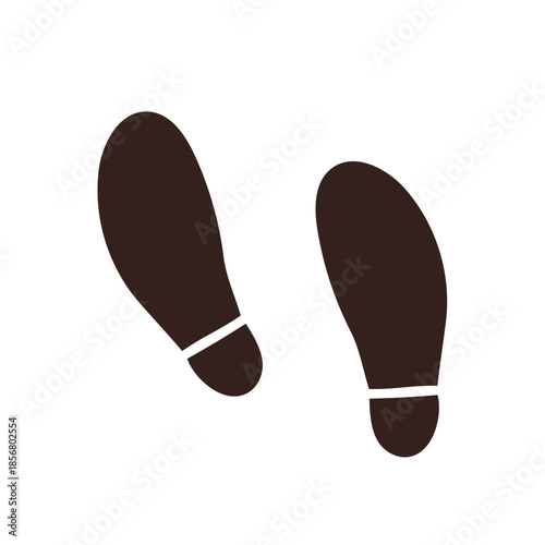 Shoe marks. Detective. Flat vector clipart, illustration with isolated background.