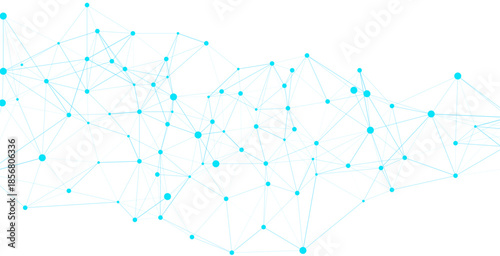 Abstract Blue Network Connections  Technology Background