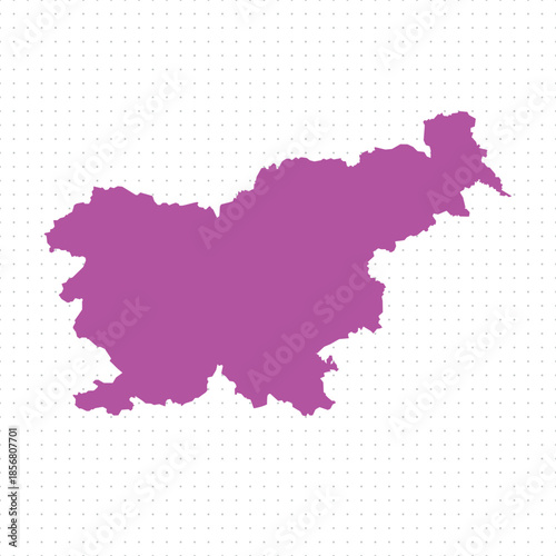 Map of Slovenia, sign silhouette. World Map Globe. Vector Illustration isolated on white background. Europe continent.