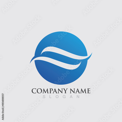 Water wave logo vector