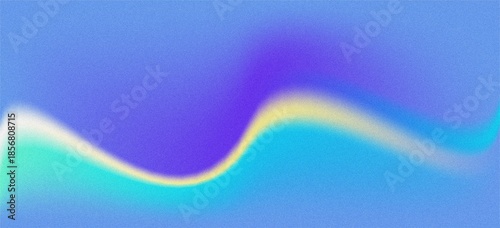 Grainy Blurred Light Blue Purple Abstract Wavy Gradient Background Texture