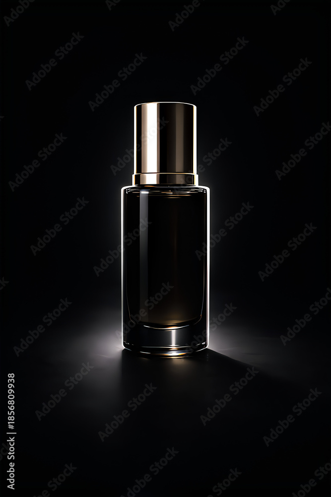 Naklejka premium Black cosmetic items