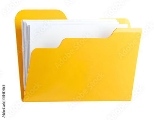 3d folder icon on white background