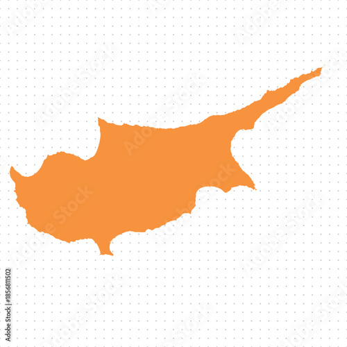 Map of Cyprus, sign silhouette. World Map Globe. Vector Illustration isolated on white background. Europe continent.