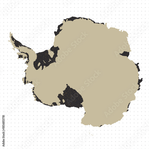 Map of Antarctica, sign silhouette. World Map Globe. Vector Illustration isolated on transparent background. Antarctic continent.