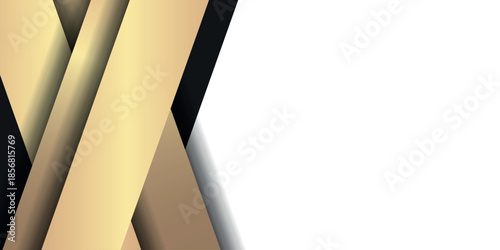 Abstract background with luxurious overlapping golden geometric shapes. Premium vector illustration design for presentation, banner, cover, web, brochure, card, and poster. EPS. 3