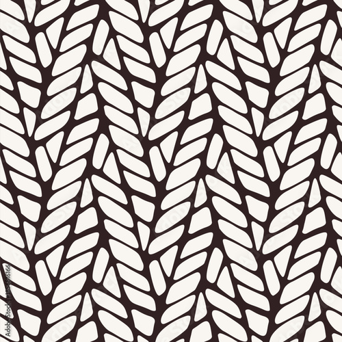 Black and white seamless pattern with arabesques  in a retro style. Vector illustration