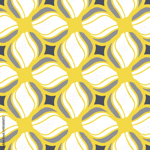 Seamless pattern with arabesques in retro style. Vector illustration.