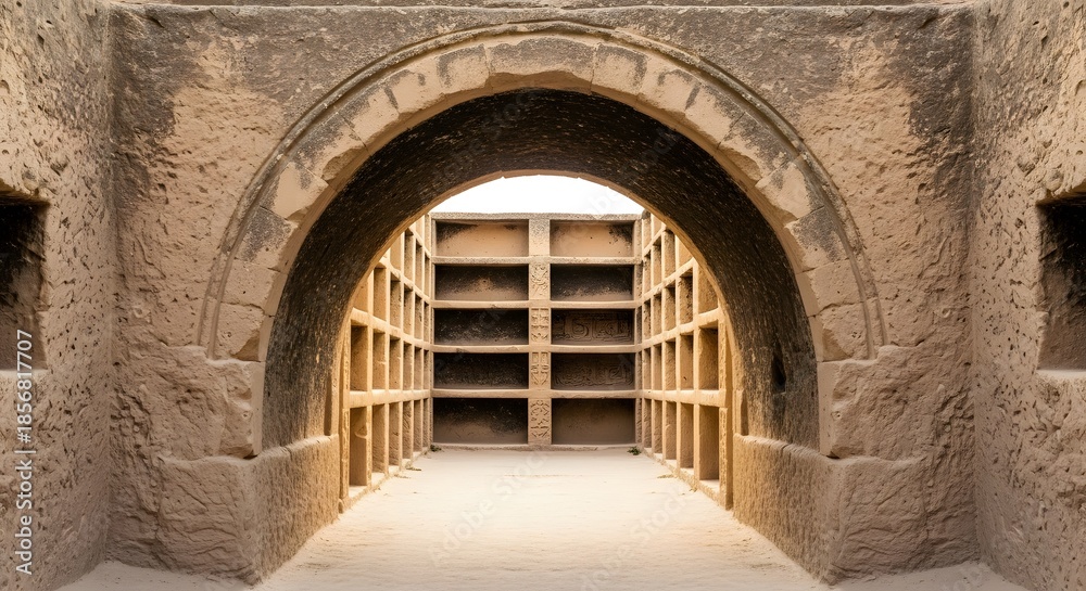 Obraz premium Underground city tunnel in Derinkuyu, Turkey