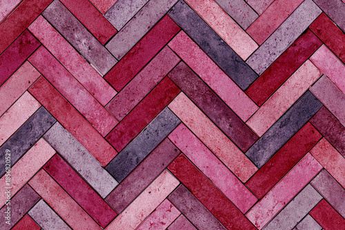 textured herringbone pattern in shades of pink and purple