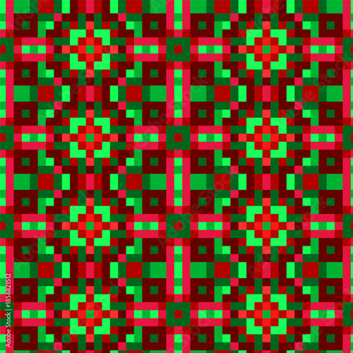 Colorful Latin American background with green and red elements