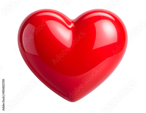 red heart on white background