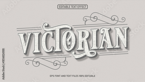 Victorian text effect editable