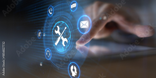 Принти на полотні Technical Support and IT Maintenance Solutions in a Digital Environment