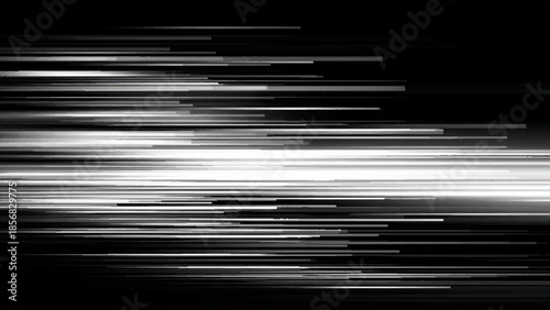 Abstract white and gray streaks on black background