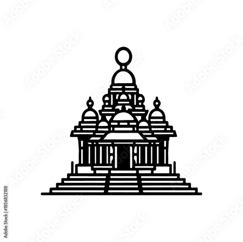 vector illustration of a buddhist temple