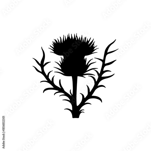 black silhouette of a flower
