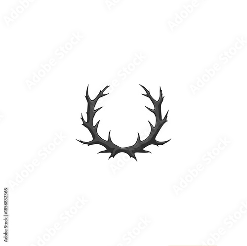 vector silhouette of a deer