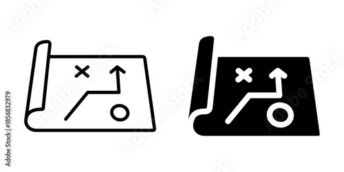 Playbook strategy icons: simple and bold tactics