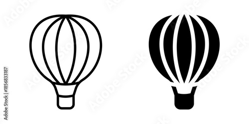 Simple balloon icons with bold and linear styles