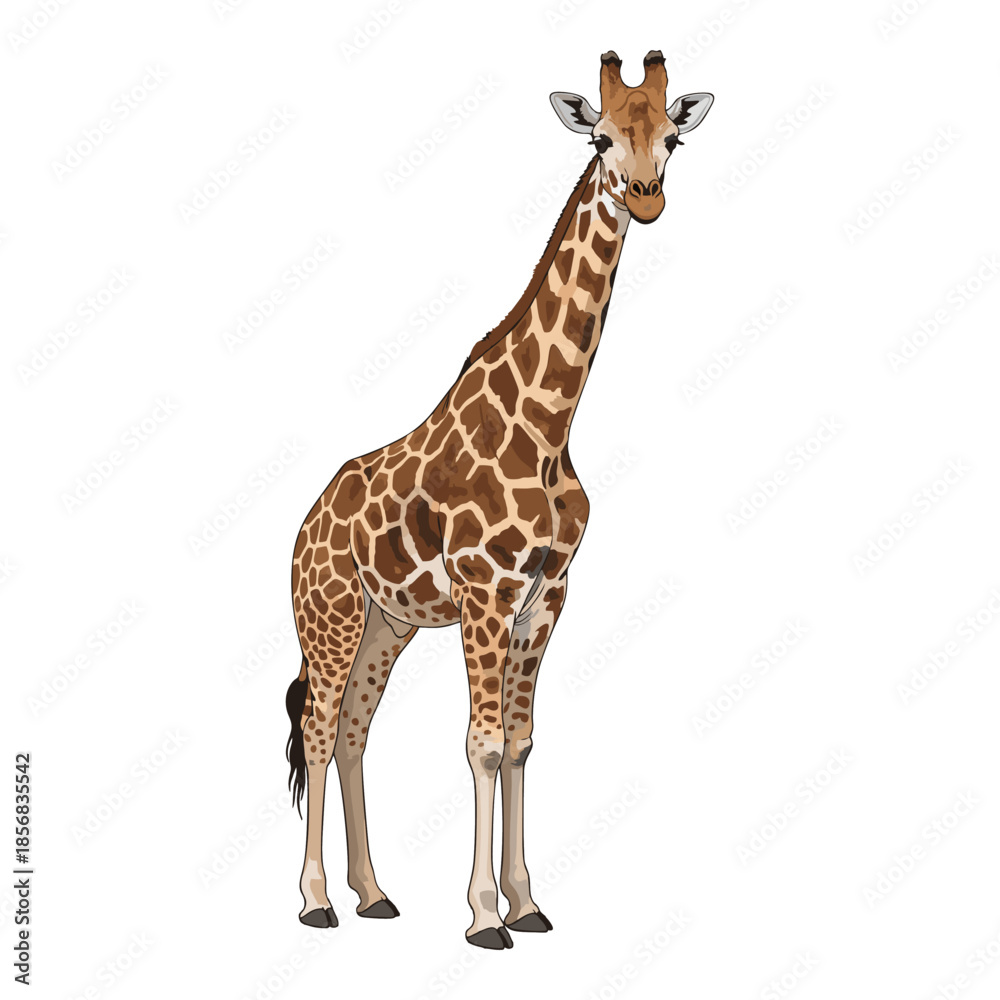 Obraz premium giraffe on white background