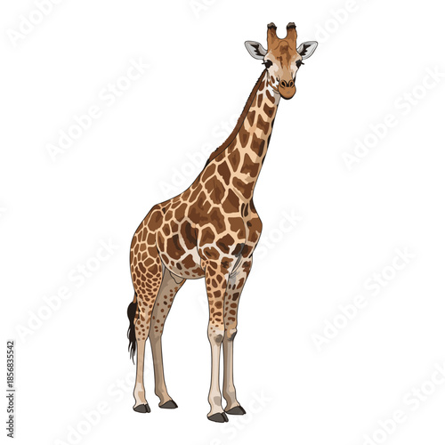 giraffe on white background