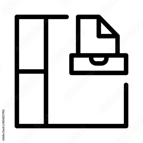 Layout arrange icon vector isolated on background. Trendy graphic symbol. Editable stroke in minimalistic outline style. Symbol for design. Webpage Glyph Icon Vector Illustration.