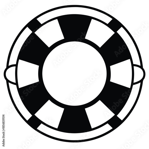 black and white lifebuoy
