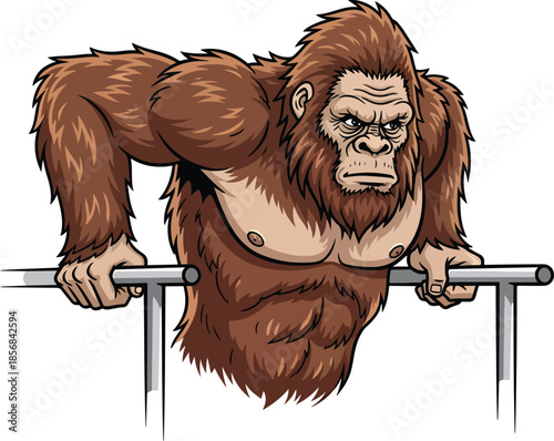 Gorilla Parallel Bar Dip Strength Illustration