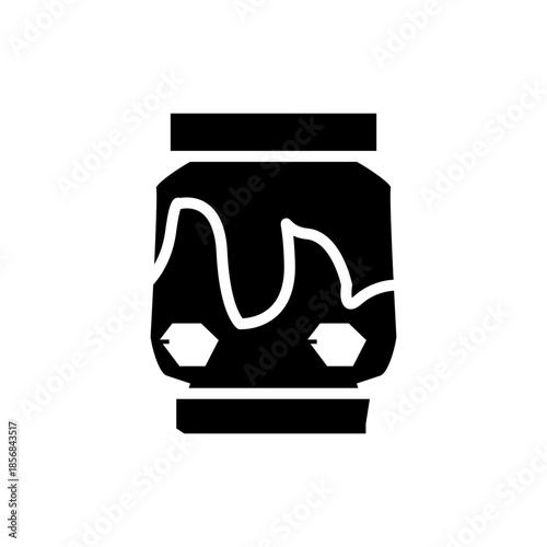 honey jar glyph icon illustration vector