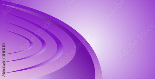 composition of empty space, curved lines and geometric abstract fields with gradations of purple as background inspiration for visual communication design
