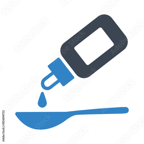 Bottle pouring syrup icon