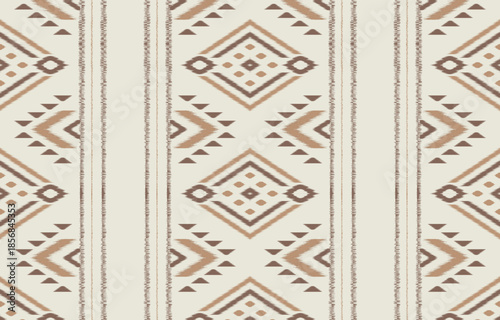 Ethnic abstract ikat art. Aztec ornament print. geometric ethnic pattern seamless  color oriental.  Design for background ,curtain, carpet, wallpaper, clothing, wrapping, Batik, vector illustration.