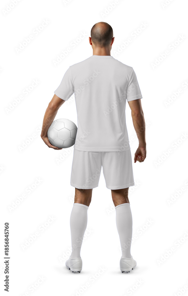 Fototapeta premium An image of a Soccer Player with Uniform isolated on a white background
