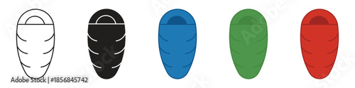 Sleeping Bag icon collection, vector illustration.