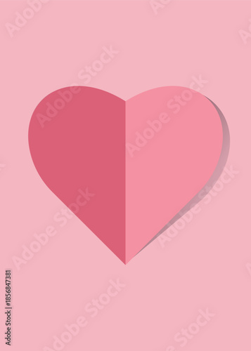 Valentine's Day card, heart, paper cut