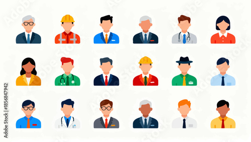 Diverse profession icons