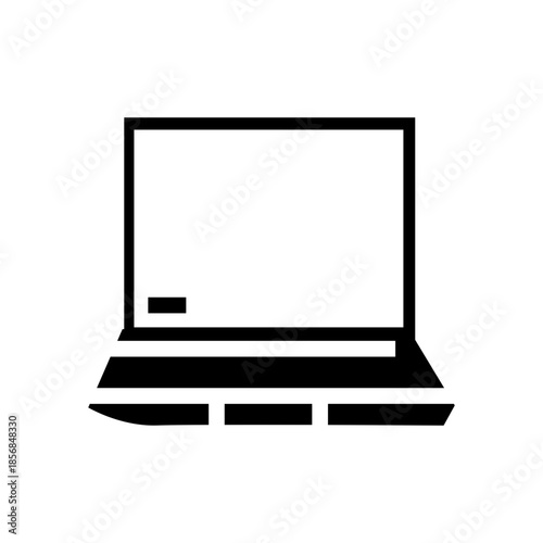 illustration of laptop glyph icon vector