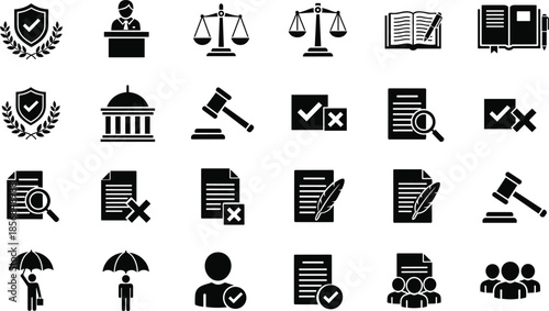 Black Outline E-commerce Icon Set Featuring Discount Tags Shopping Bags Calculator Receipts Delivery Boxes Customer Support Symbols and Financial Business Sales Graphics