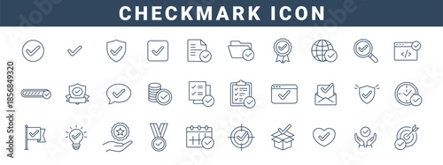 Check tick mark icon set. vector illustration . 