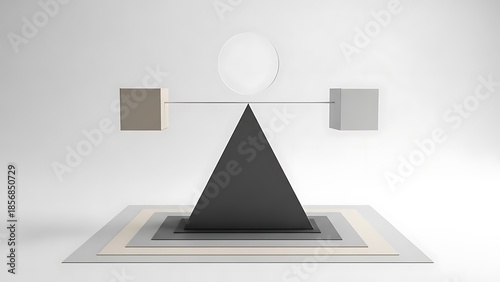 Balanced pyramid with cubes