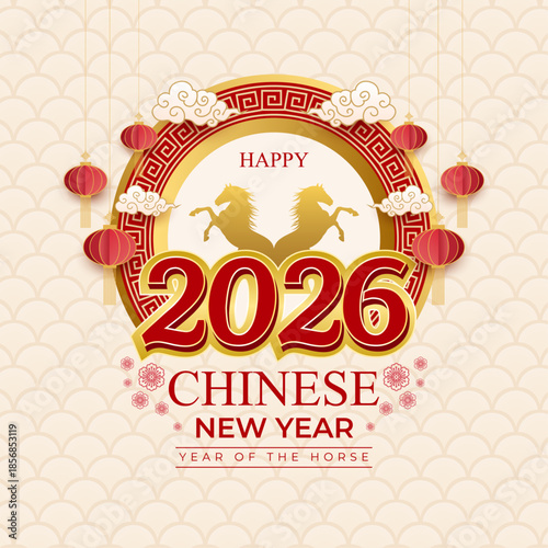 Happy Chinese New Year 2026 Year of the Horse Celebration