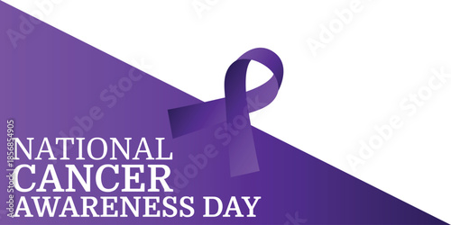 National Cancer Day background. Simple health banner