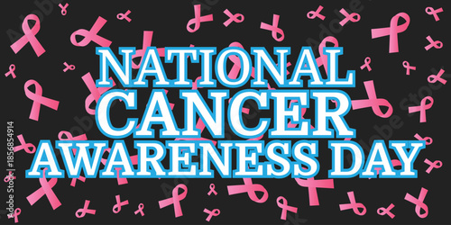 National Cancer Day background. Simple health banner