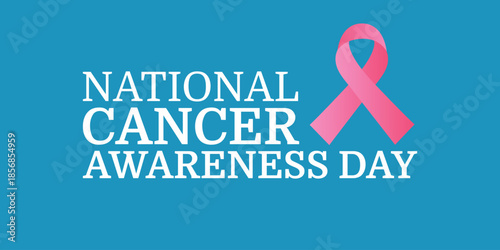 National Cancer Day background. Simple health banner