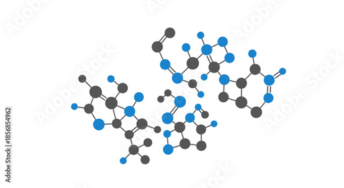 Abstract molecular structure, DNA helix, science, chemistry, biology, gene, genetic code