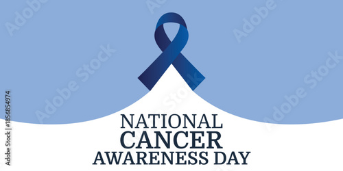 National Cancer Day background. Simple health banner